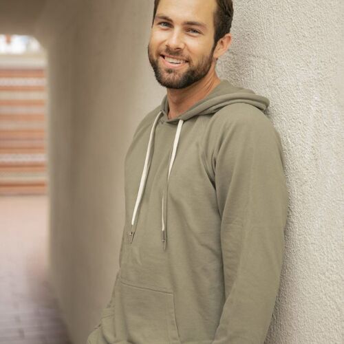 Unisex Icon Lightweight Loopback Terry Hooded Sweatshirt Thumbnail